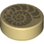 Набор LEGO Tile Round 1 x 1 with Ammonite Fossil Print, Tan