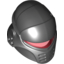 Набор LEGO Minifig Helmet SW Inquisitor with Trans Red Visor with White Side Insignia Print, Черный
