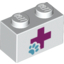Набор LEGO Brick 1 x 2 with Red Cross and Animal Paw Print (6101032), Белый
