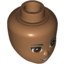 Набор LEGO Minifig Head Modified Friends with Brown Eyes, Bright Pink Lips and Open Mouth Print, Medium Dark Flesh