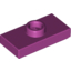 Набор LEGO Plate Special 1 x 2 with 1 Stud with Groove and Inside Stud Holder (Jumper), Пурпурный