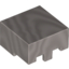 Набор LEGO Minifig Helmet Rectangular (Minecraft), Flat Silver