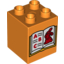Набор LEGO DUPLO BRICK 2X2X2 NO. 19, Оранжевый