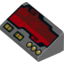 Набор LEGO Slope 30В° 1 x 2 x 2/3 with Dark Red Horizon Screen and Gold Switches and Buttons Print, Темный сине-серый