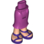 Набор LEGO Friends Hips and Long Skirt, Light Flesh Legs and Dark Purple Sandals Print, Пурпурный