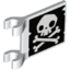 Набор LEGO Flag 2 x 2 Square with Skull and Crossbones (Jolly Roger) without Lower Jaw Print, Белый