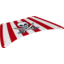 Набор LEGO Cloth Sail Bottom 28 x 18 with Red Stripes, Skull and Crossed Swords Print, Белый