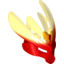 Набор LEGO Bionicle Mask Protector with Marbled Trans-Yellow Pattern (Protector Mask of Fire), Красный