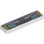 Набор LEGO Tile 1 x 4 with Blue Headlights and Grille with Heart Print, Белый