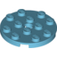 Набор LEGO Plate Round 4 x 4 with Pin Hole, Medium Azure