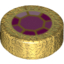 Набор LEGO Tile Round 1 x 1 with Magenta Octagon Print, Pearl Gold