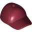Набор LEGO Minifig Cap - Short Curved Bill with Seams and Hole on Top, Темно-красный