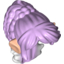 Набор LEGO Minifig Hair Long Tapered in Back with White Tips, Braids, Bangs and Light Flesh Elves Ears Print, Lavender