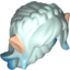 Набор LEGO Minifig Hair Long Wavy with Dark Azure Tips, Braid, Bangs and Light Flesh Elves Ears Print, Light Aqua