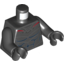 Набор LEGO Torso Armor Silver and Red with Blue Muscles Print (Black Manta) / Black Arms / Black Hands, Черный