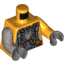 Набор LEGO Torso Armor with Straps and Spiders on Front and Back Print / Bright Light Orange Arm Left / Flat Silver Arm Right / Dark Bluish Gray Hands, Bright Light Orange