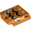 Набор LEGO Wedge 4 x 4 x 2/3 Triple Curved with Black and White Lightning Print, Оранжевый