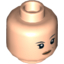 Набор LEGO Minifig Head Dual Sided Female with Black Eyebrows, Light Orange Lips and Beauty Mark / Open Mouth Print (SW Sabine Wren) [Hollow Stud], Light Flesh