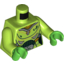 Набор LEGO Torso Female Silver and Gold Space Armor with Green Dirt and Belt Buckle with Ultra Agent Toxic Print / Lime Arms / Bright Green Hands, Лайм