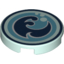 Набор LEGO Tile Round 2 x 2 with Water Power Icon Print, Light Aqua