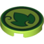Набор LEGO Tile Round 2 x 2 with Earth Power Icon Print, Лайм