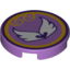 Набор LEGO Tile Round 2 x 2 with Wind Power Icon Print, Medium Lavender