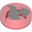 Набор LEGO Tile Round 1 x 1 with Fire Power Icon Print, Прозрачный красный