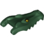 Набор LEGO Alligator / Crocodile Head Upper Jaw with Yellow Eyes Print, Темно-зеленый