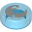 Набор LEGO Tile Round 1 x 1 with Water Power Icon Print, Trans-Dark Blue