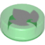 Набор LEGO Tile Round 1 x 1 with Earth Power Icon Print, Прозрачный зеленый