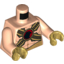 Набор LEGO Torso Muscles Outline with Gold Belts and Red Buckle with Black Hawk Print / Light Flesh Arms / Pearl Gold Hands, Light Flesh
