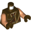 Набор LEGO Torso SW Gungan Vest with Gold Trim Front and Back Print / Flesh Arms / Dark Brown Hands, Темно-коричневый