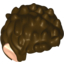 Набор LEGO Minifig Hair Short Spiked with Light Flesh Elves Ears Print [Dark Brown], Темно-коричневый