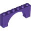Набор LEGO Brick Arch 1 x 6 x 2 - Thin Top without Reinforced Underside [New Version], Темно-фиолетовый