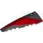 Набор LEGO Wedge 10 x 3 Left with Red Stripe Print, Черный