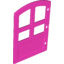 Набор LEGO Door 1 x 4 x 4 with Four Panes and Curved Top, Темно-розовый