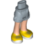 Набор LEGO Friends Hips and Shorts, Light Flesh Legs and Sand Blue Laces on Yellow and White Shoes Print, Sand Blue