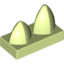 Набор LEGO Plate 1 x 2 Special with Two Vertical Teeth, Yellowish Green
