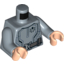 Набор LEGO Torso Suit with Black Hydra Logo and Dark Bluish Gray Belt with Silver Buckle Print (Baron Von Strucker) / Sand Blue Arms / Light Flesh Hands, Sand Blue