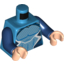 Набор LEGO Torso Muscles Outline with Black, Blue and White Suit with Light Blue Dots Print (Quicksilver) / Dark Blue Arms / Light Flesh Hands, Dark Azure