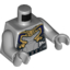 Набор LEGO Torso Gold and Silver Armor with Utility Belt Print / Light Bluish Gray Arms / Light Bluish Gray Hands, Светлый сине-серый