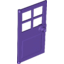 Набор LEGO Door 1 x 4 x 6 with 4 Panes and Stud Handle, Темно-фиолетовый