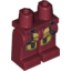 Набор LEGO Legs and Hips with Iron Man Gold and Silver Knee Plates Print, Темно-красный