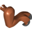 Набор LEGO Dino Leg Small (Front) T-Rex with Black Claws Print - Right [Dark Orange], Темно-оранжевый