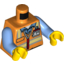 Набор LEGO MINI UPPER PART NO. 2998, Оранжевый