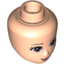Набор LEGO Minifig Head Modified Friends with Purple Eyes, Pink Lips and Open Mouth Print, Light Flesh