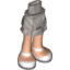Набор LEGO FEMALE, HIP W/ SKIRT 1 ASS 10, Flat Silver