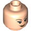 Набор LEGO Minifig Head Dual Sided Female Brown Eyebrows, Eyelashes, Light Brown Lips, Smile / Angry Print [Hollow Stud], Light Flesh