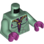 Набор LEGO Torso Muscles Outline with Gold and Magenta Print (Vision) / Sand Green Arms / Magenta Hands, Sand Green