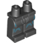 Набор LEGO Legs and Hips with Silver Leg Belt and Dark Azure Knee Pads Print, Черный